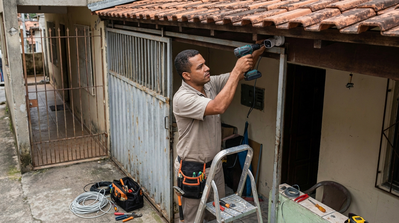 Instalação de Câmera Residencial no Centro, Santo André‑SP