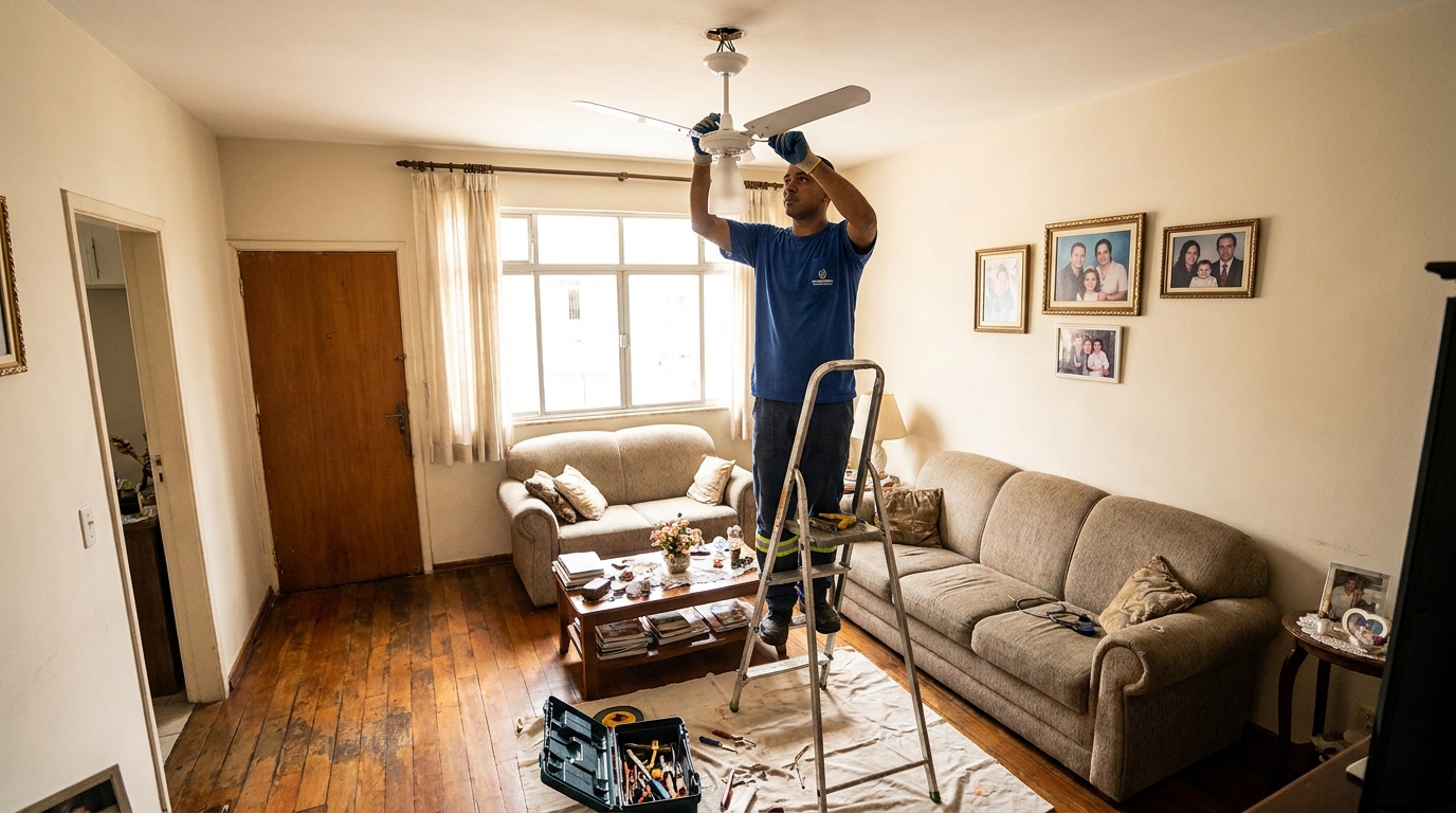 Substituição de Ventilador no Centro, Santo André‑SP